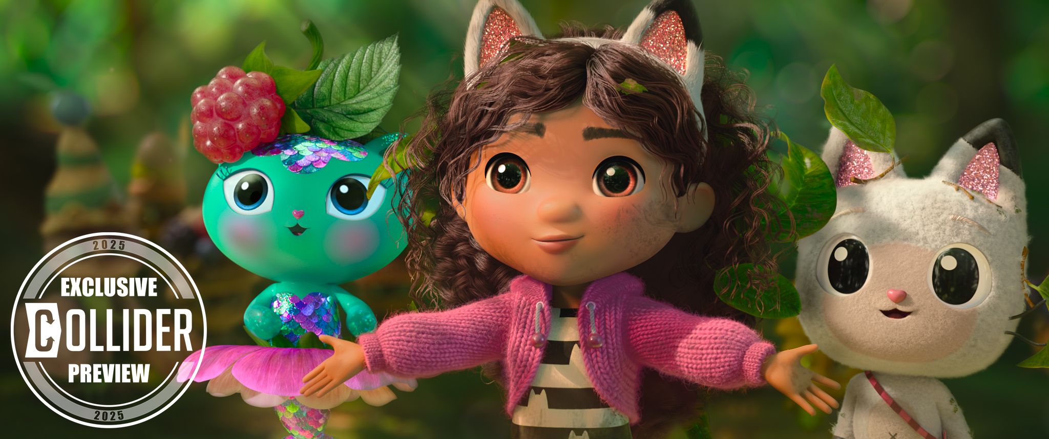 Gabby and two cats in Gabby's Dollhouse: The Movie