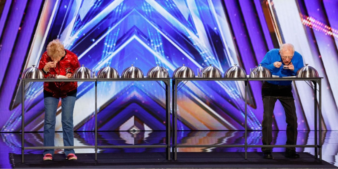 Rich and Carlene showcase their competitive eating on 'America's Got Talent.'