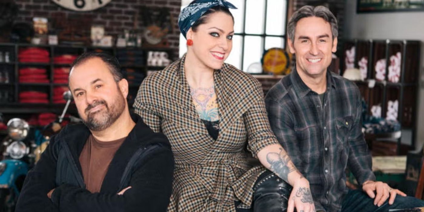 Danielle Colby, Mike Wolfe e Frank Fritz em American Pickers