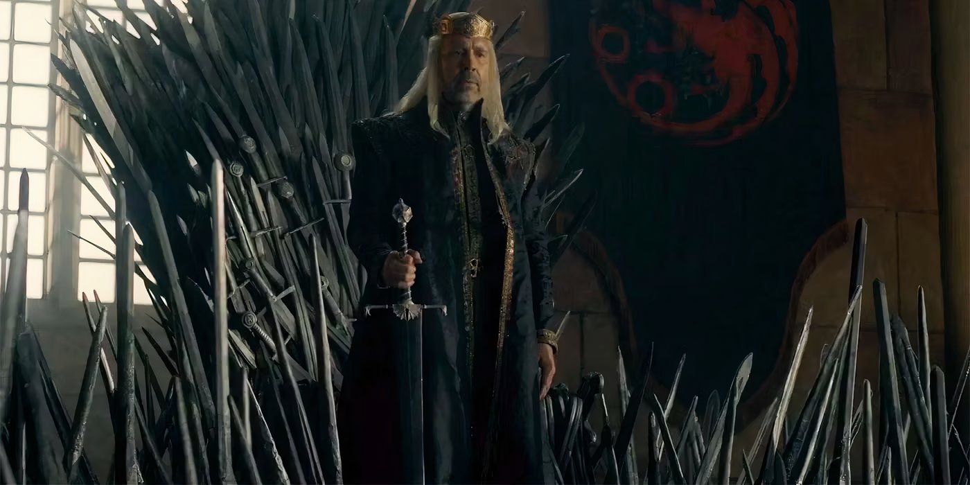 Viserys Targaryen (Paddy Considine) with Blackfyre in 'House of the Dragon'