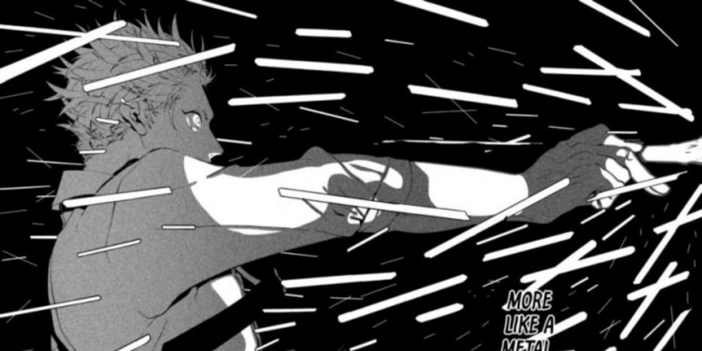 Yaguchi creating sparks with a paint brush in Blue Period