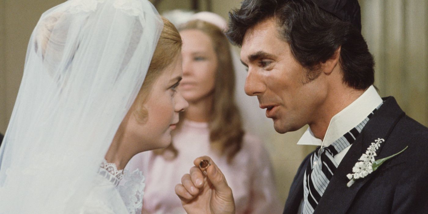 Meredith Baxter and David Birney having a wedding for Bridget Loves Bernie.