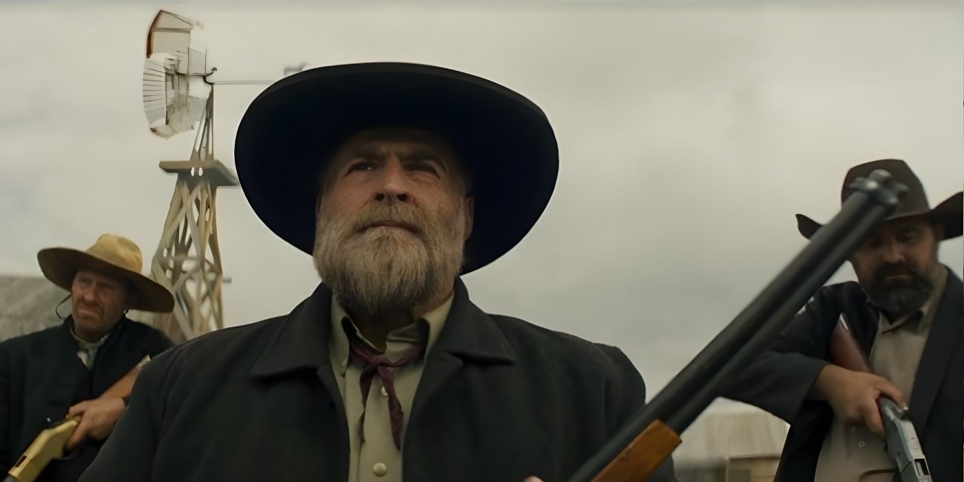 A cattle baron and two hired hands go looking for homesteaders in Kevin Costner's The West episode "Johnson County Wars."