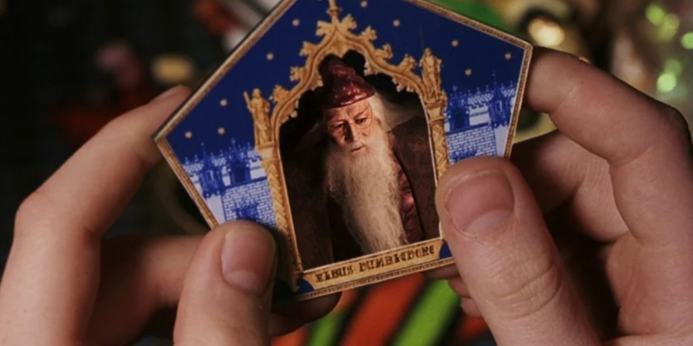 Dumbledore Chocolate Frog Card in Harry Potter and the Philosopher&rsquo;s Stone.