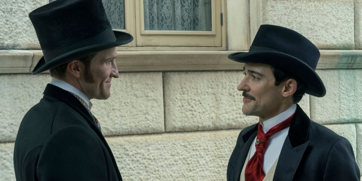 John Adams (Claybourne Elder) and Oscar (Blake Ritson) in The Gilded Age Season 3 Episode 6
