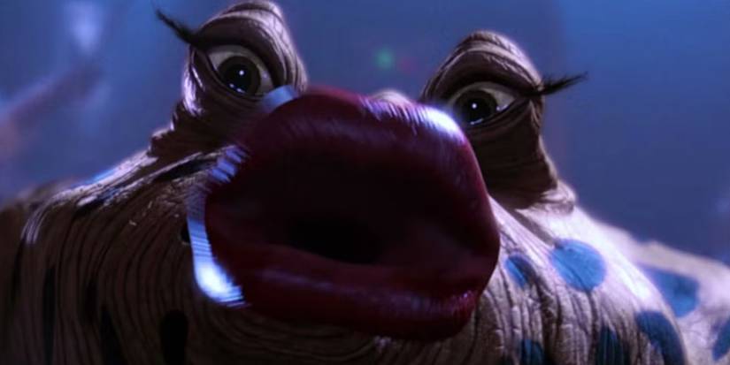 Closeup of Sy Snootles in Star Wars Episode VI: Return of the Jedi.