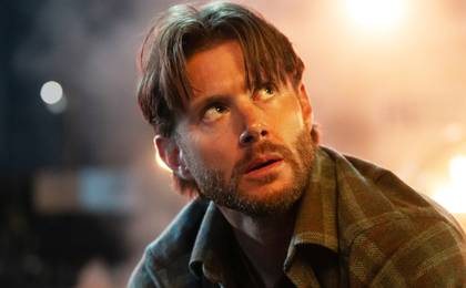 Mark Meachum (Jensen Ackles) looks up off-screen, after one of their own has died in Countdown Season 1.