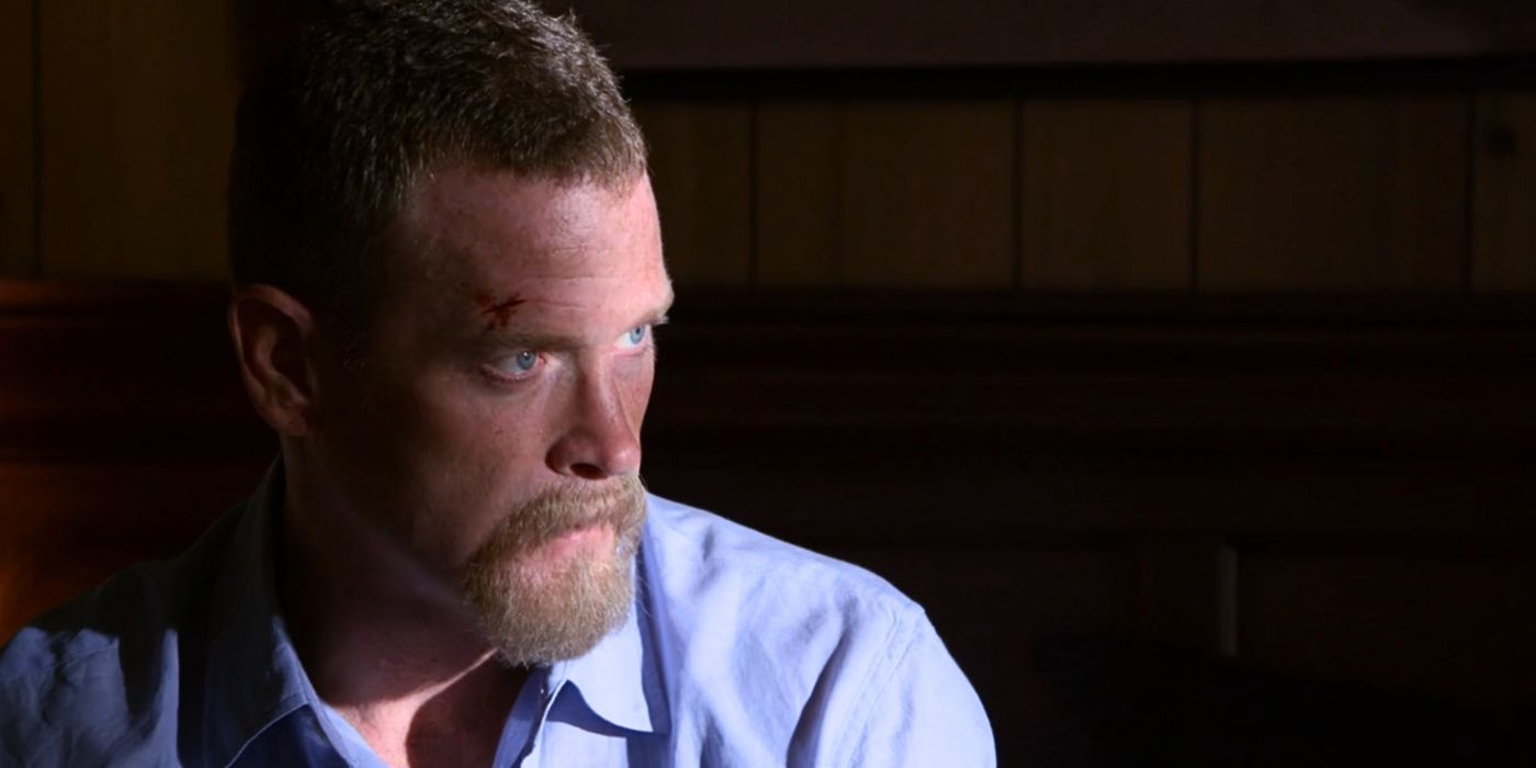 Max Martini as Luke Dolan in darkness in Criminal Minds, Season 7, Episode 3, "Dorado Falls."