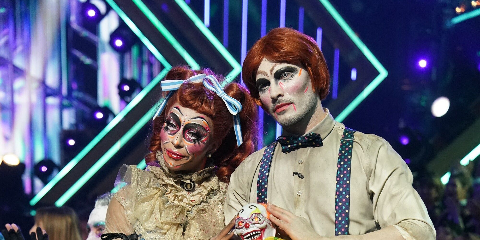 Shangela and Gleb Savchenko pose in Halloween costumes on Dancing with the Stars.