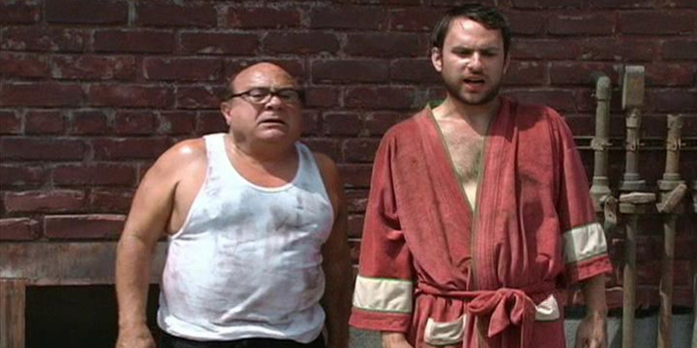Danny ve Charlie, Philadelphia'da her zaman güneşli bir şekilde yıpranmış durumda duruyor