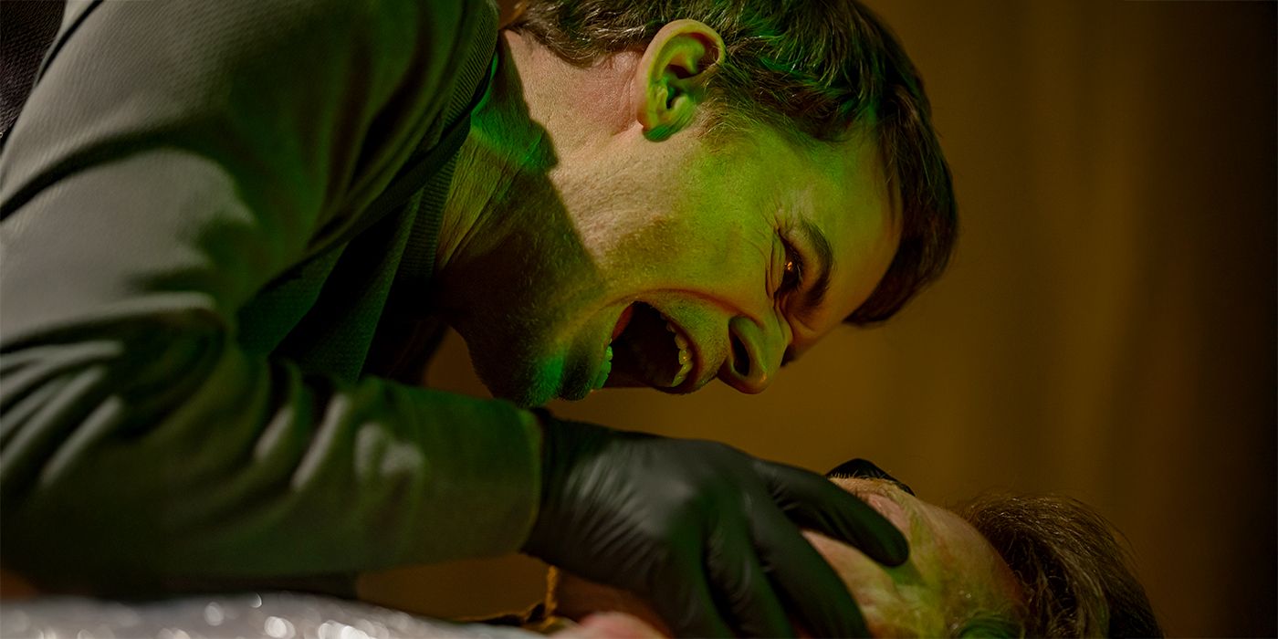 Michael C Hall as Dexter Morgan, about to go in for the kill on Dexter: Resurrection.