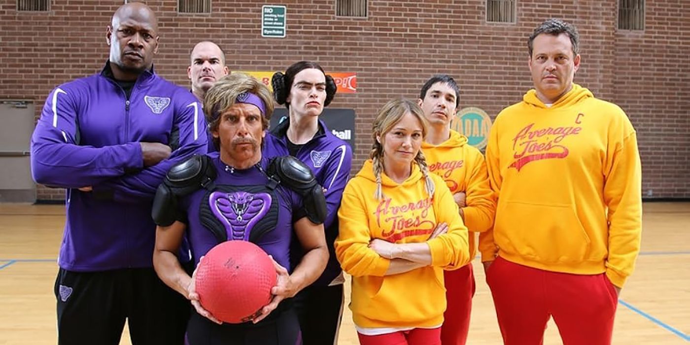 Dodgeball filminden karakterler: Bir spor salonunda birlikte duran gerçek bir underdog hikayesi.