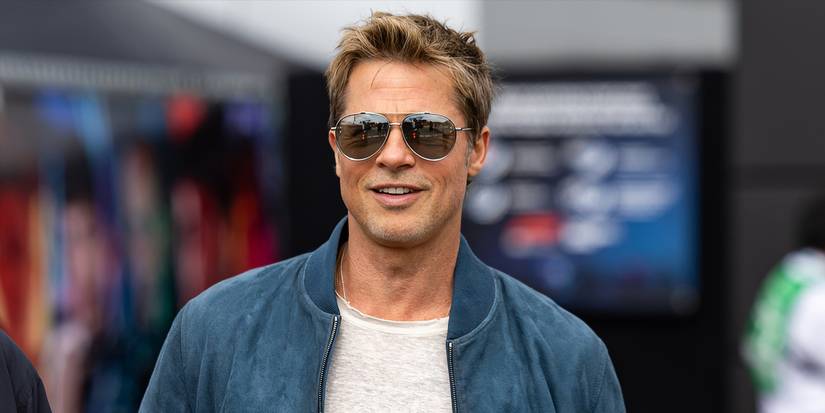Brad Pitt wearing sunglasses in F1