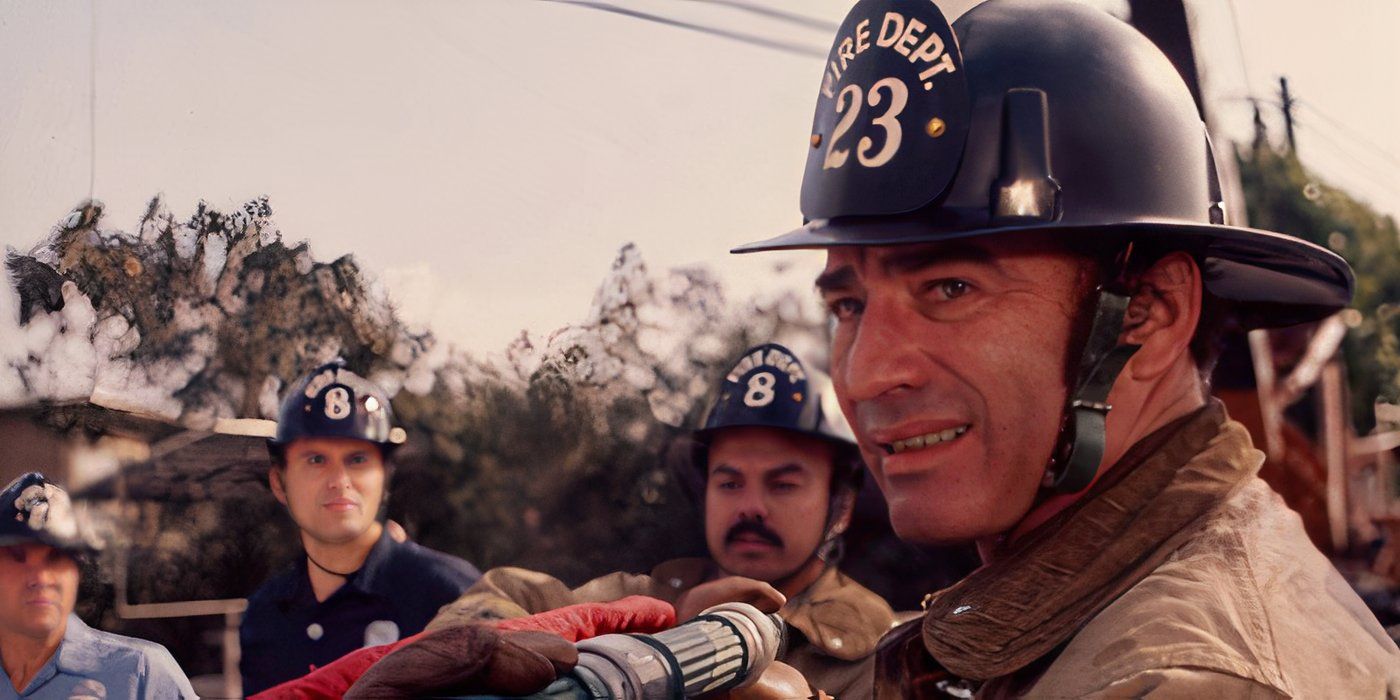 James Drury as Captain Ryerson in Firehouse series 1974