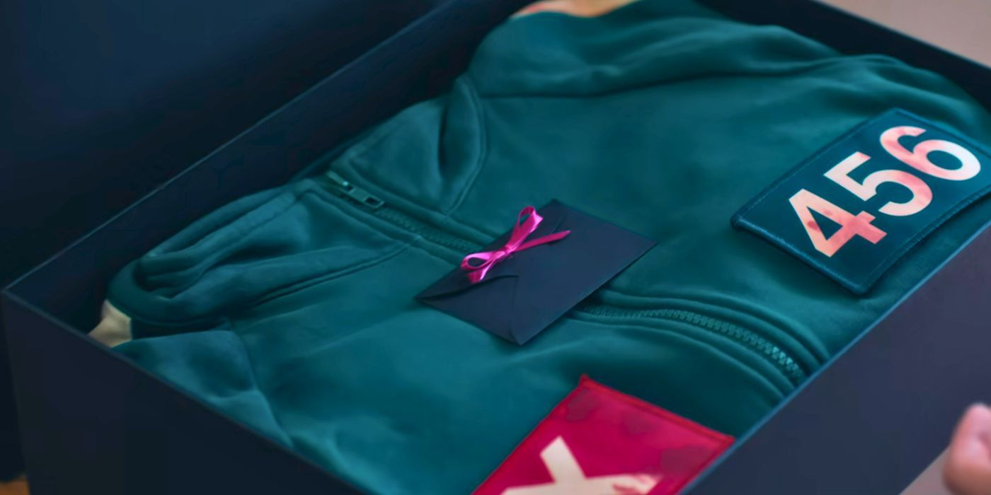 A box containing the last of Gi-hun's belongings in Squid Game