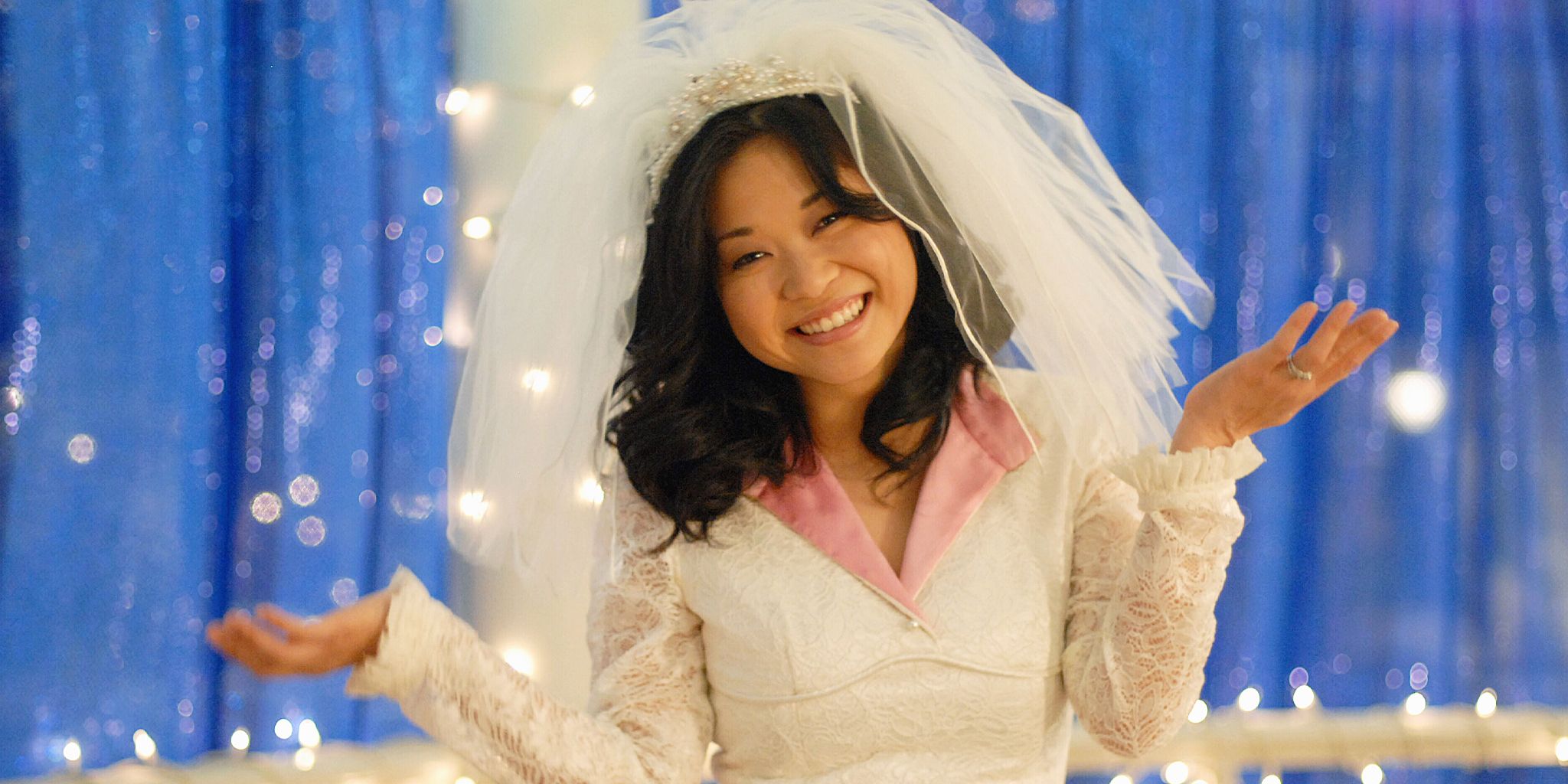 Keiko Agena's Lane in wedding gown in Gilmore Girls