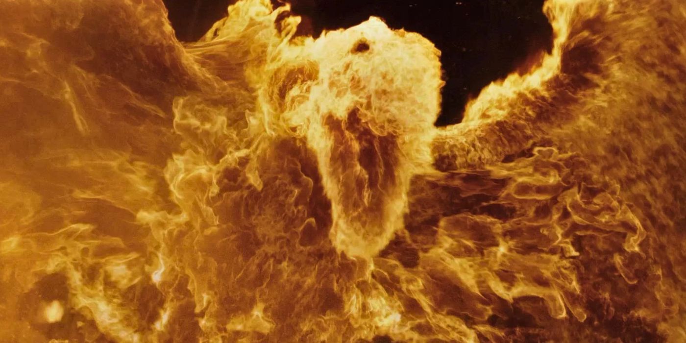 Fiendfyre, Crabbe tarafından Harry Potter ve Ölüm Yadigarları'nda yayınlandı.