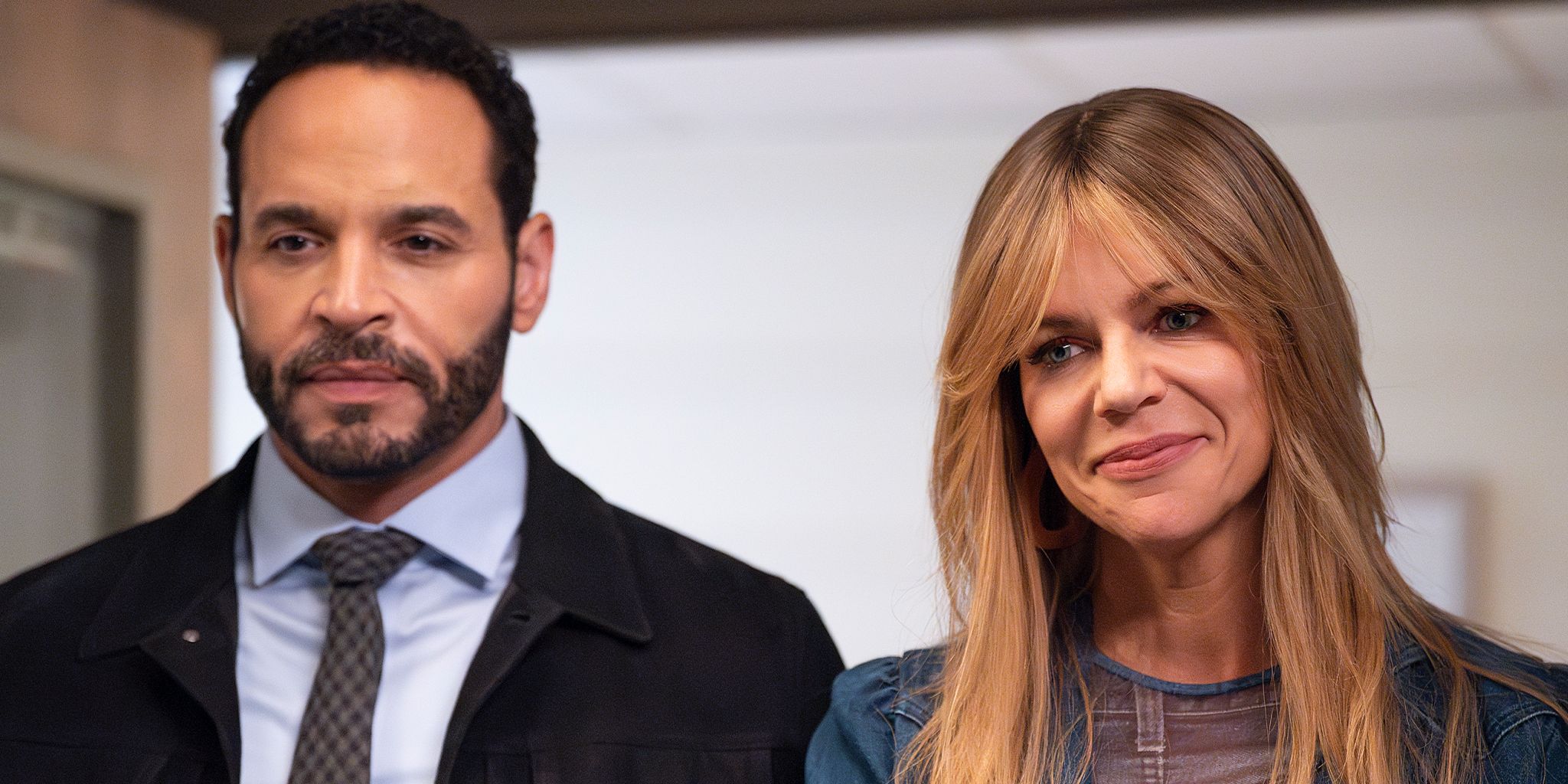 Kaitlin Olson's Morgan with Daniel Sunjata's Karadec in High Potential