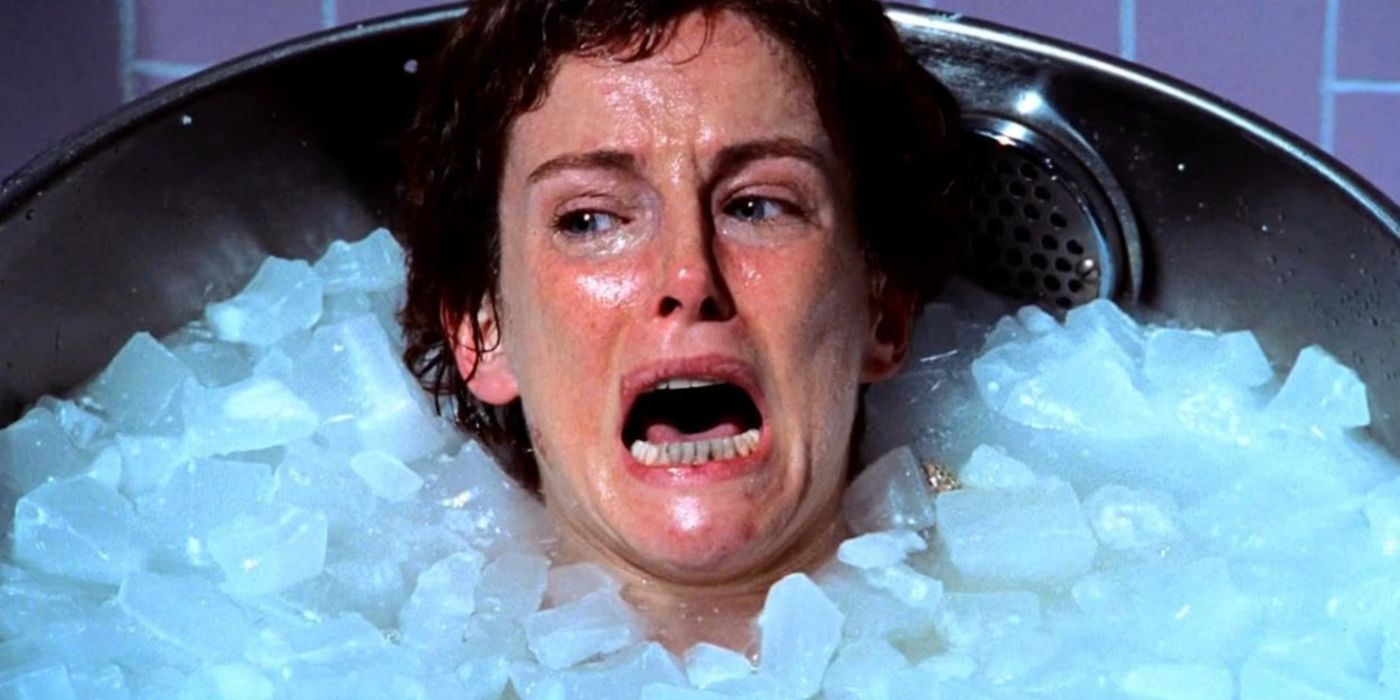 A woman screaming in an ice tub in House M.D. Season 1, Episode 10, "Histories."