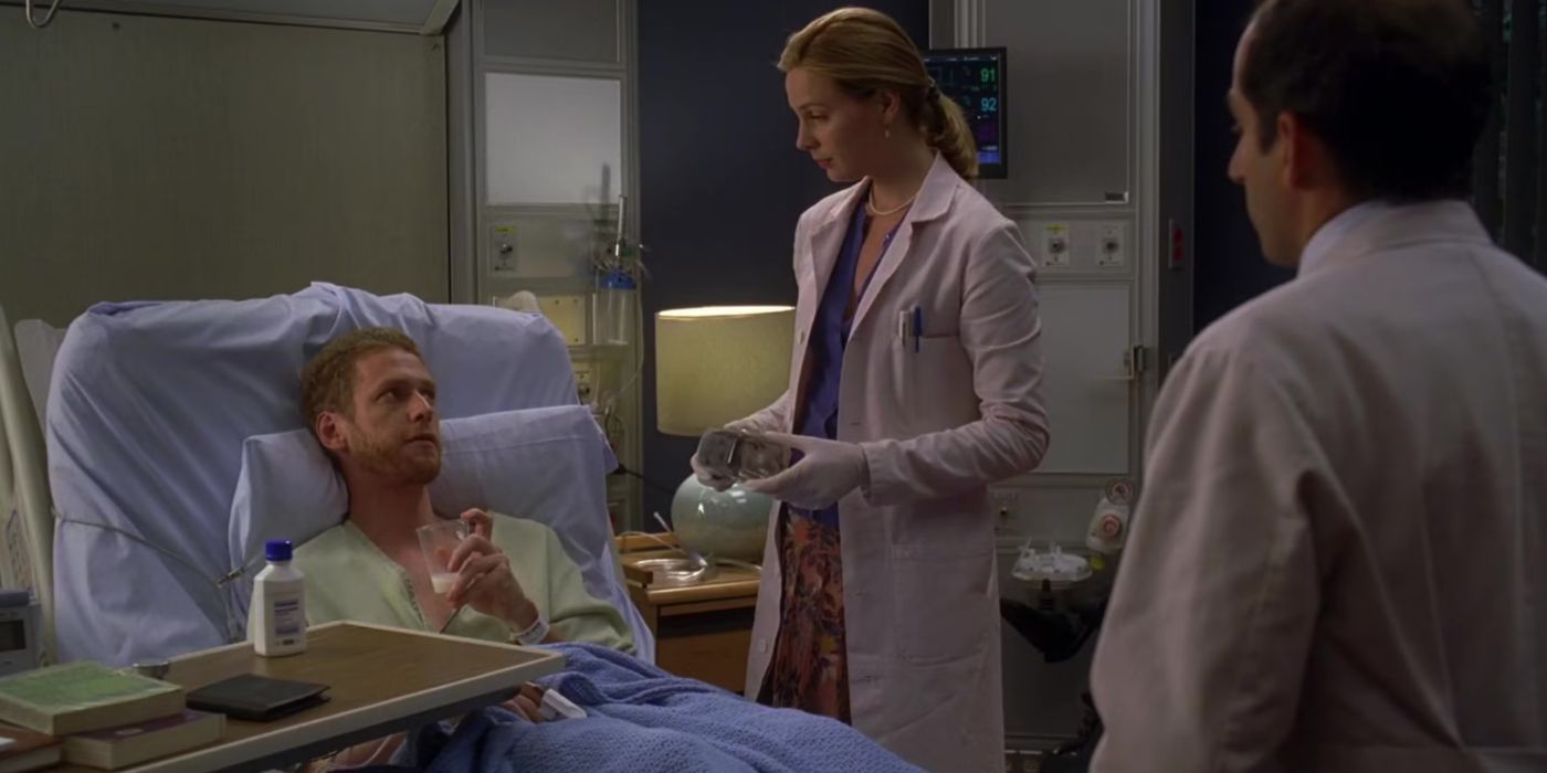 Doctors standing around a patient in House M.D. Season 4, Episode 3, "97 Seconds."