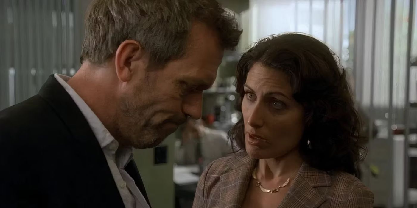 Hugh Laurie and Lisa Edelstein as Cuddy in House M.D. Season 5, Episode 24, "Both Sides Now."