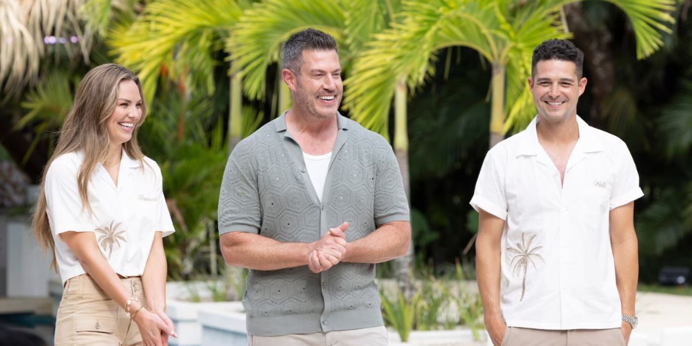 Hannah Brown, Jesse Palmer e Wells em Bacharel em Paradisismo, temporada 10