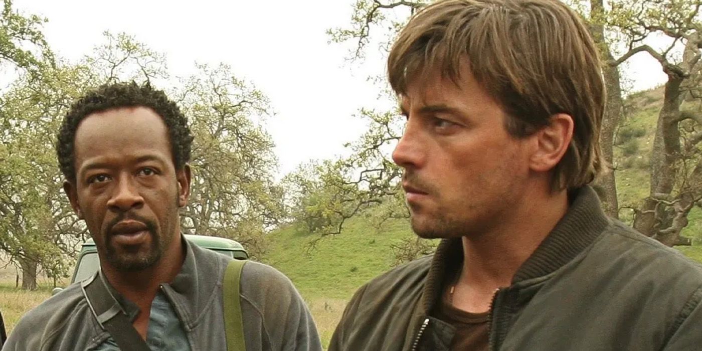 Robert Hawkins (Lennie James) ve Jake Green (Skeet Ulrich) Ormanda 'Jericho'