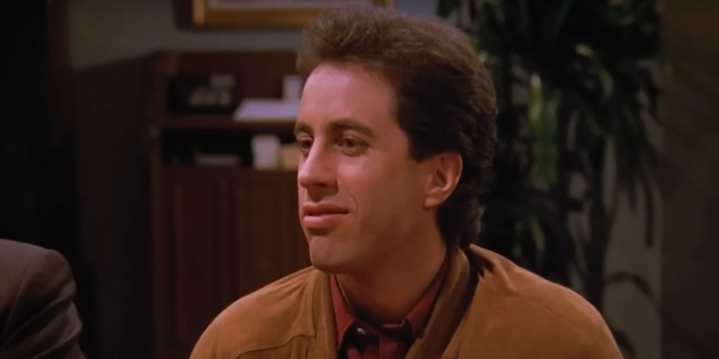 Jerry Seinfeld, at a dinner party, as Jerry Seinfeld in 'Seinfeld' Season 1 Episode 2.