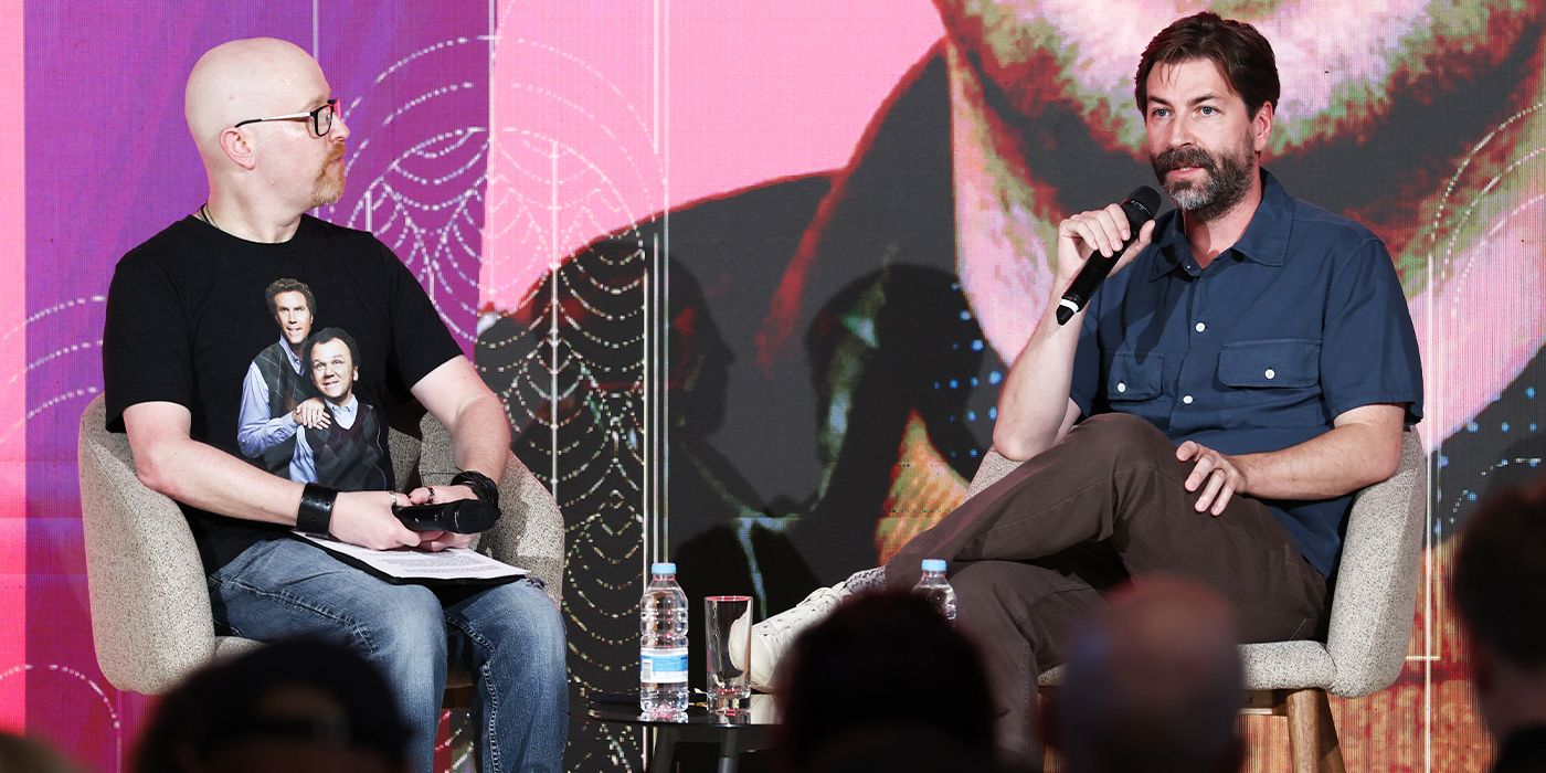 Jon Watts on stage for a storytelling masterclass panel at the 2025 Mediterrane Film Festival in Malta