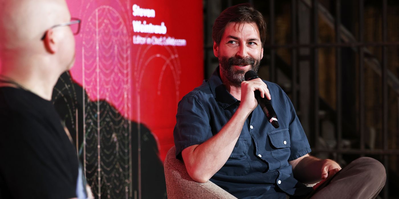 Jon Watts on stage for a storytelling masterclass panel at the 2025 Mediterrane Film Festival in Malta