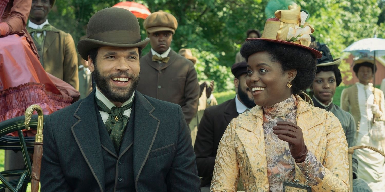 Peggy (Denée Benton) ve William (Jordan Donica) Yaldızlı Yaş 3 Sezon 5 Bölüm 5'te gülüyor