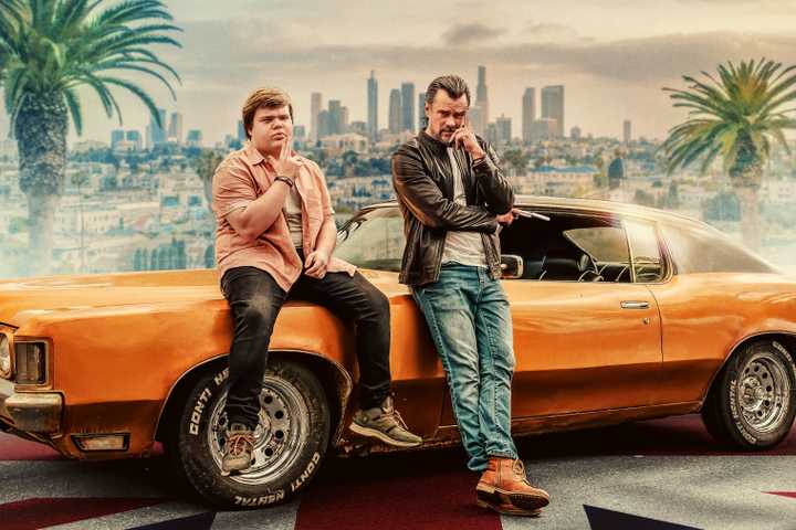Jeremy Ray Taylor and Josh Duhamel in the teaser art for London Calling.