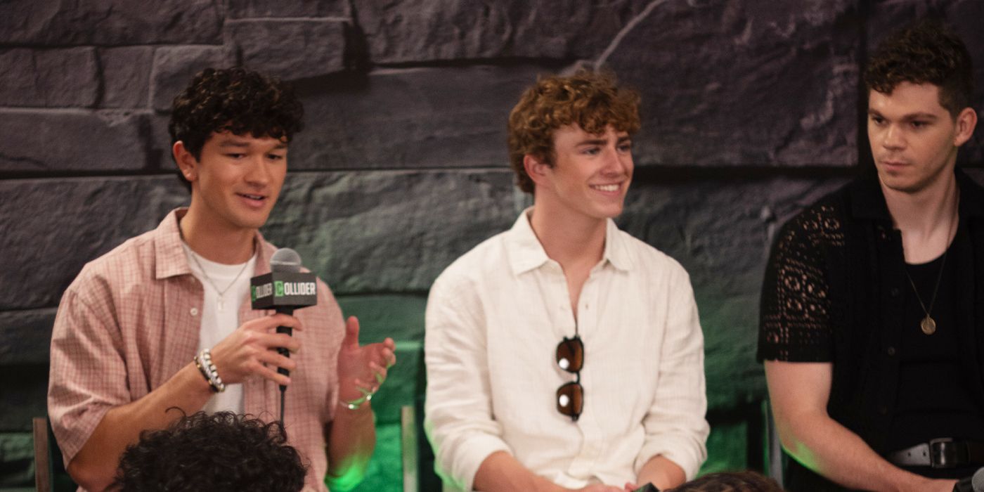 Charlie Bushnell, Walker Scobell and Daniel Diemer at SDCC 2025 for Percy Jackson Season 2