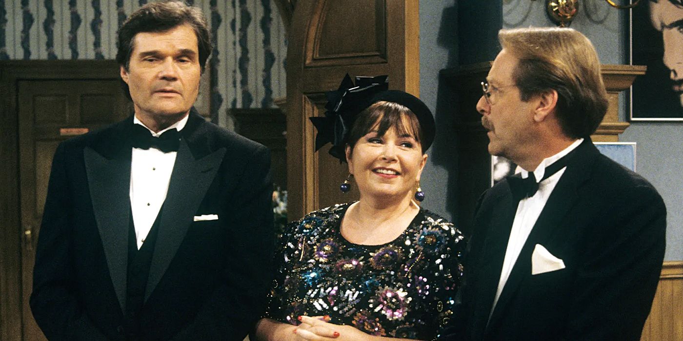 Fred Willard, Roseanne Barr, and Martin Mull in Roseanne's "December Bride"