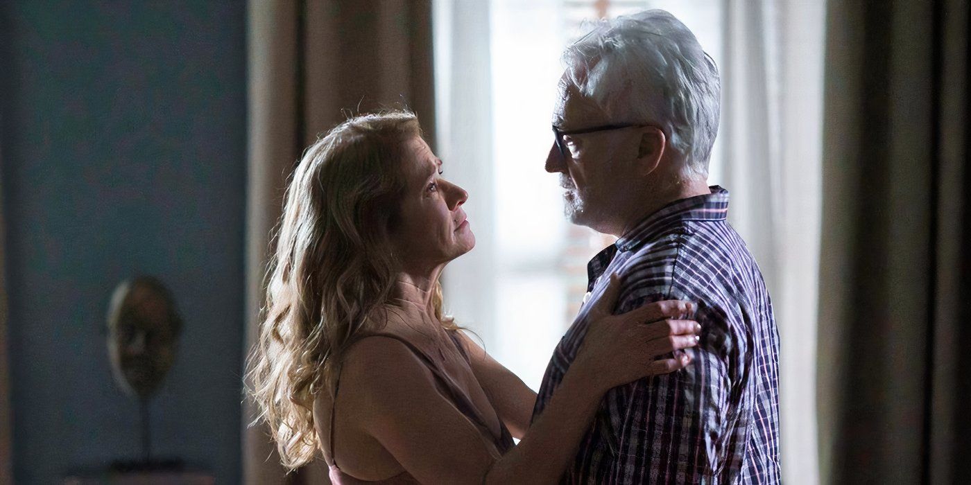 Nancy Travis as Winifred Humphreys and Bradley Whitford as Pence Humphreys in Law & Order: SVU