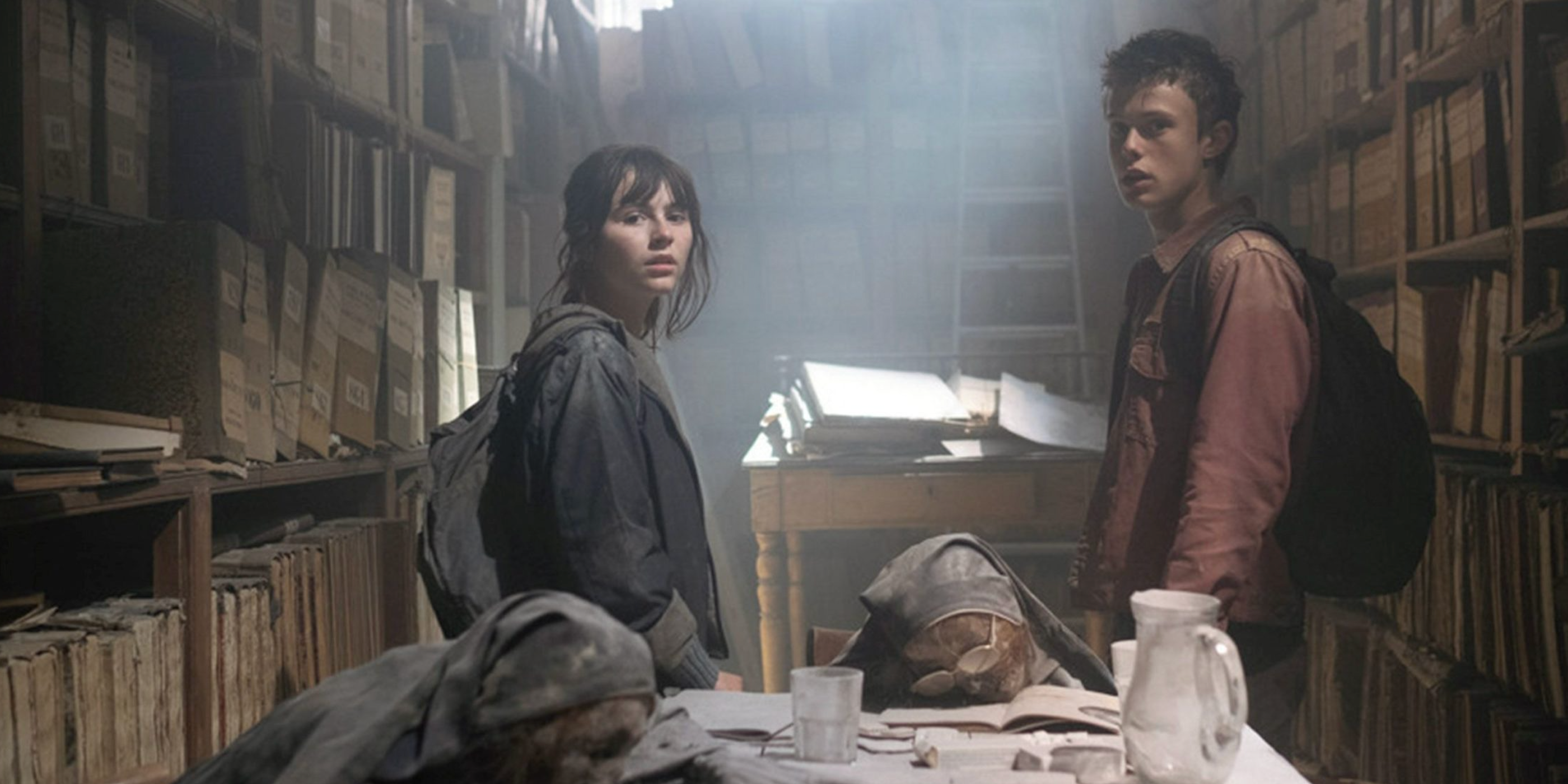 Anna and Pietro with Dead nuns in 'Anna.'