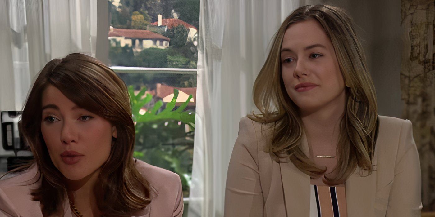 Jacqueline MacInnes Wood and Annika Noelle as Steffy Forrester and Hope Logan on The Bold and the Beautiful