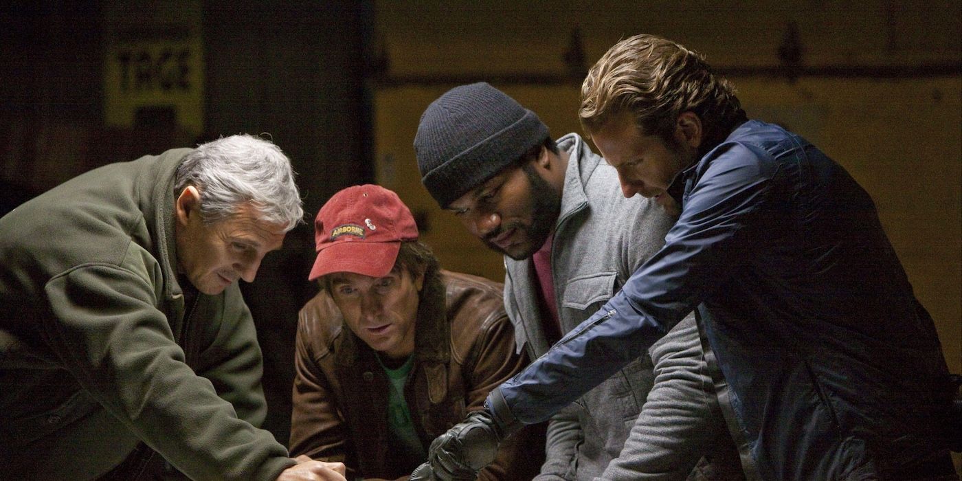 Liam Neeson, Sharlto Copley, Quinton Jackson, and Bradley Cooper in The A-Team