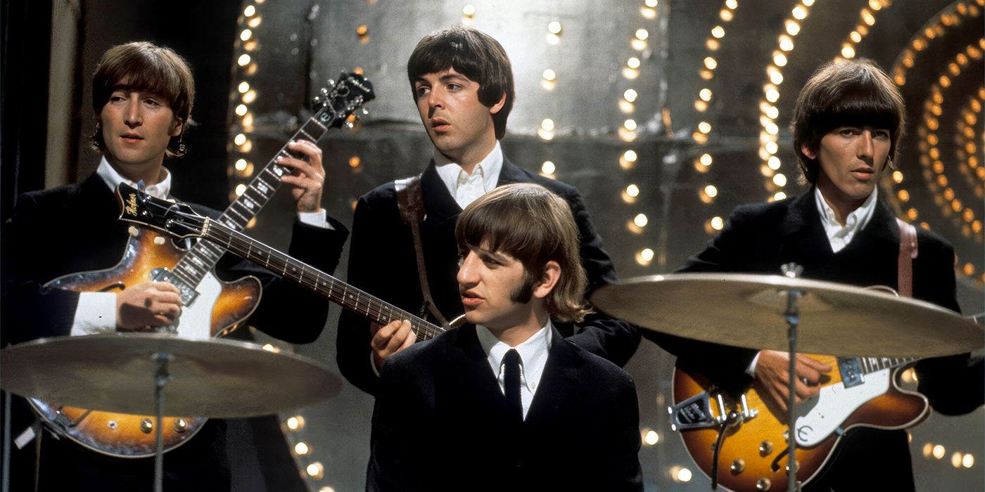 The Beatles performing