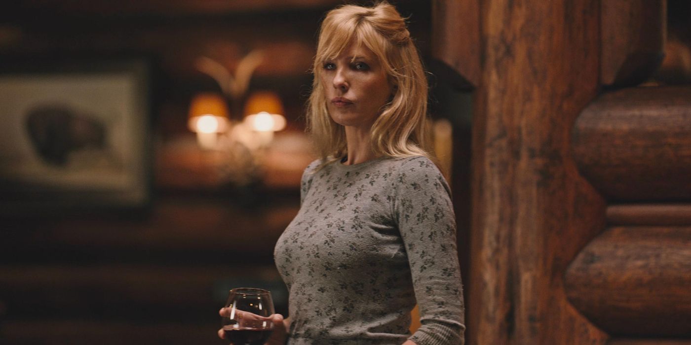 Beth bir bardak viski tutar ve Yellowstone'da üzgün görünüyor, adil bir şey yok.