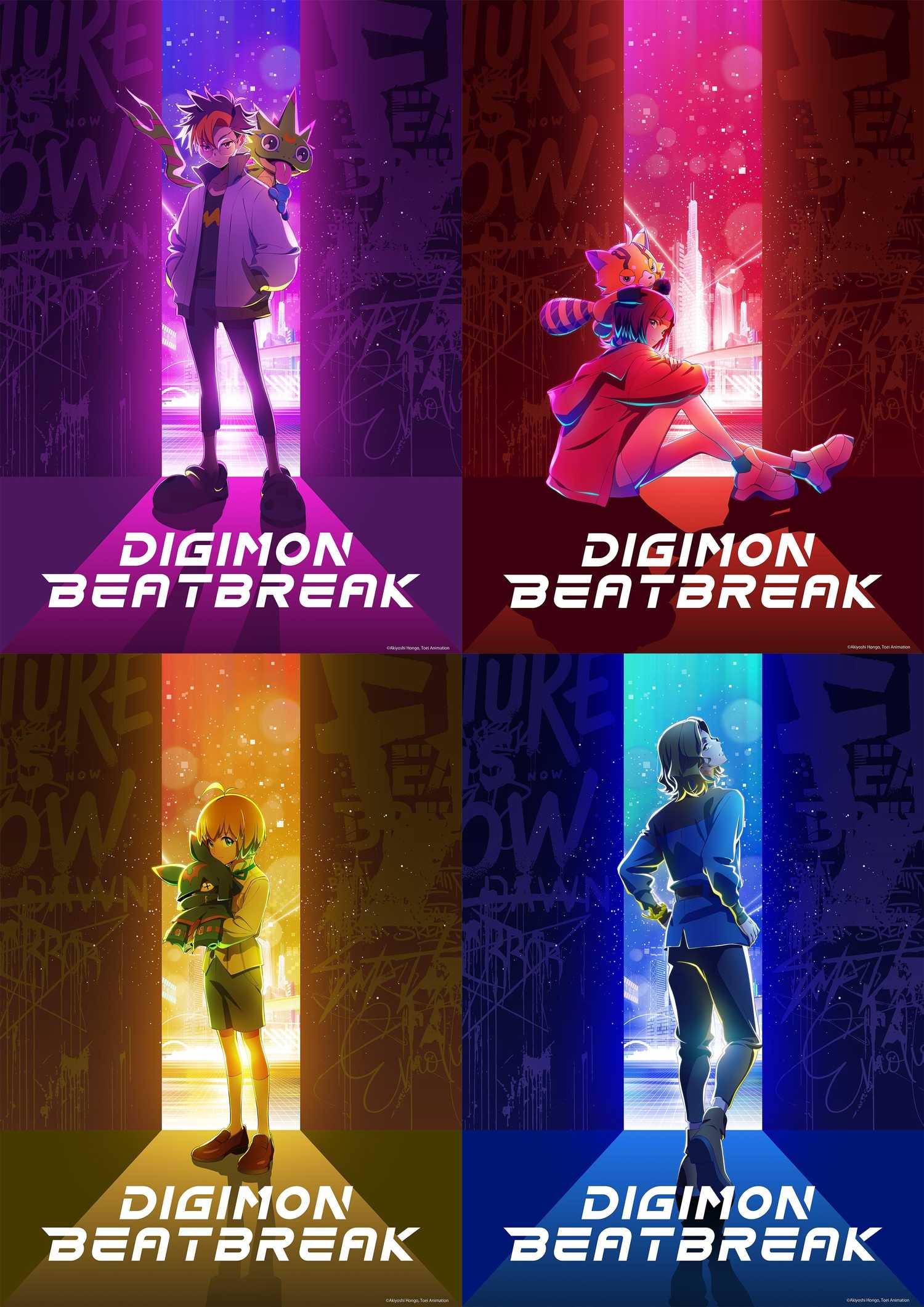 Nuevos carteles de personajes de Digimon Beatbreak