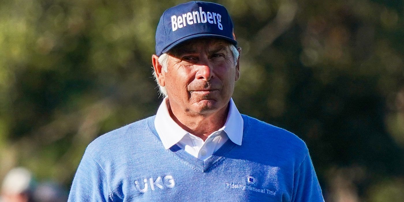 Fred-Couples looking serious at the golf court
