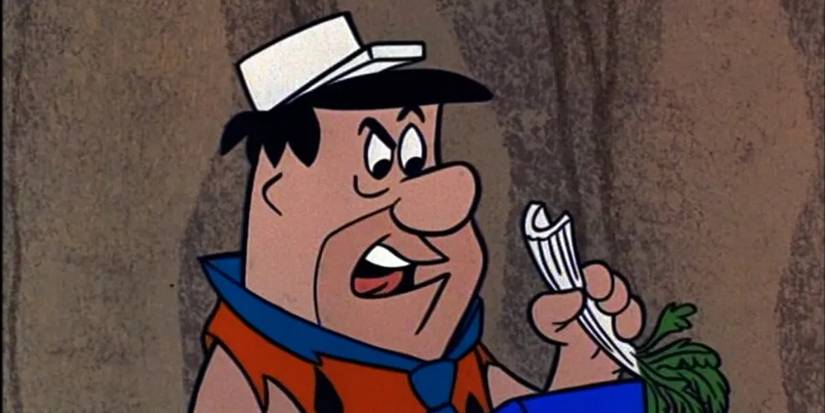 Fred Flinstone in his home in 'The Flinstones'