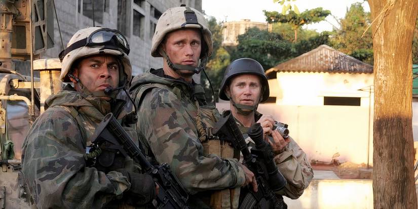 Jon Huertas, Alexander Skarsgård, and Lee Tergesen star in Generation Kill