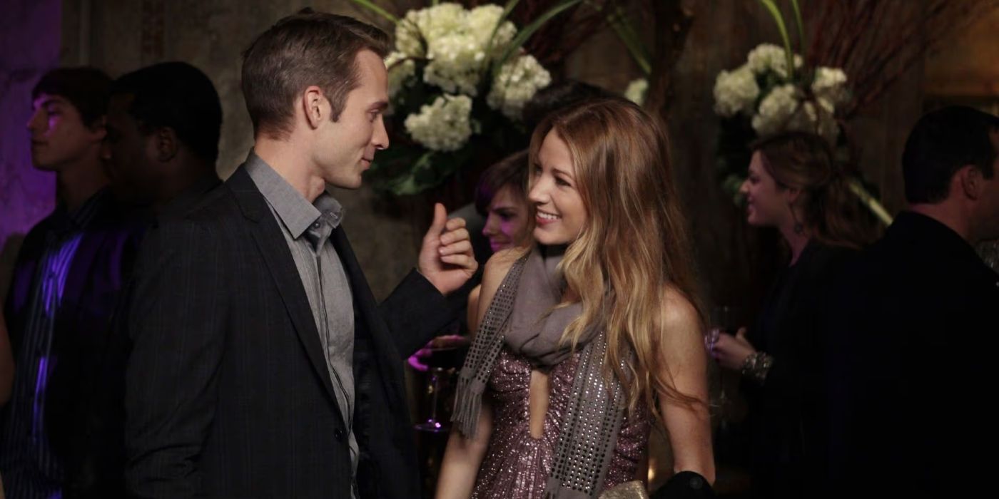 Damiens un Serēna sarunājas kopā “Gossip Girl” 4. sezonā, 14. epizodē "Panikas istabas biedrs"