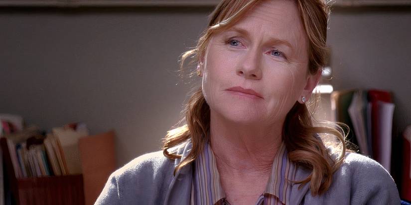 Amy Madigan as Dr. Katharine Wyatt looking satisfied in 'Grey's Anatomy' Season 4.