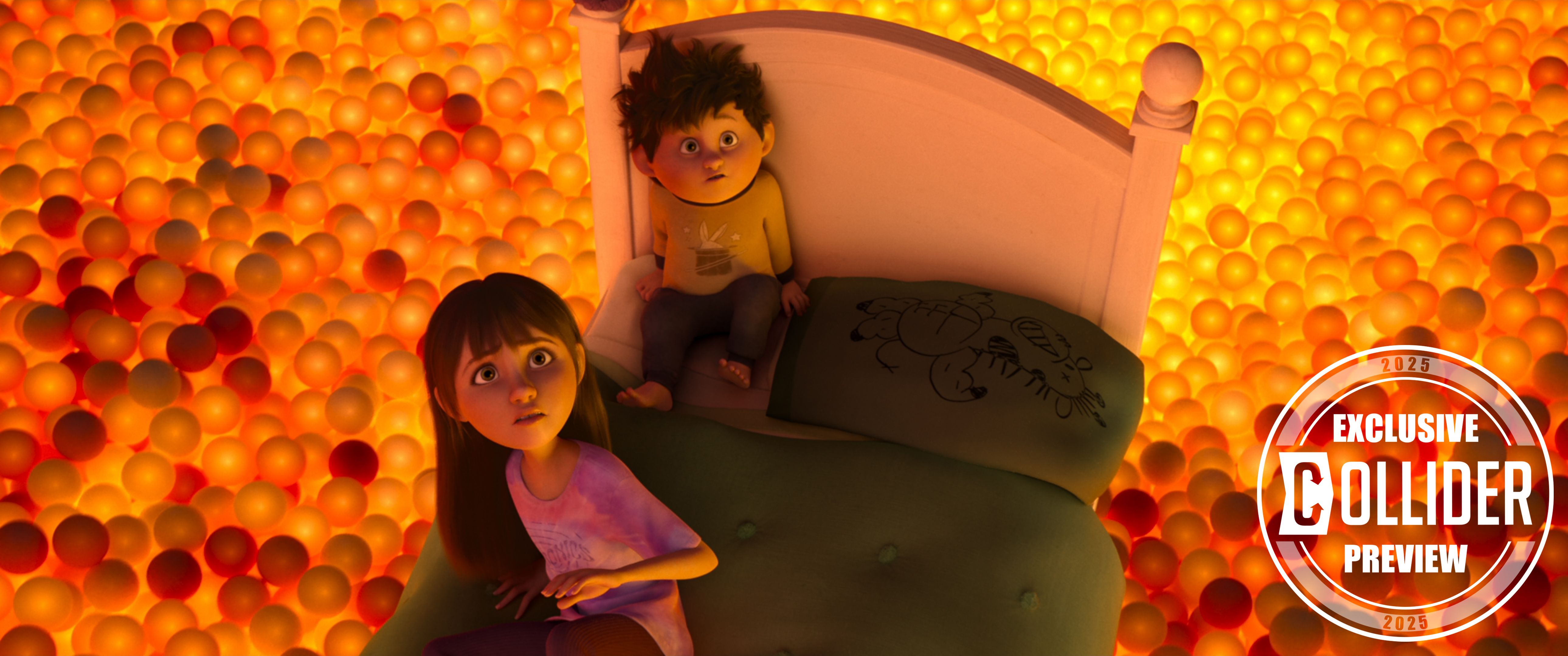 two kids in a bed in a an animated dream world in In_Your_Dreams