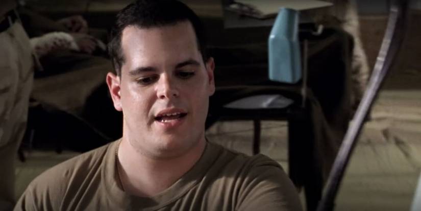 Bruce (Josh Gad) looking down at a patient.