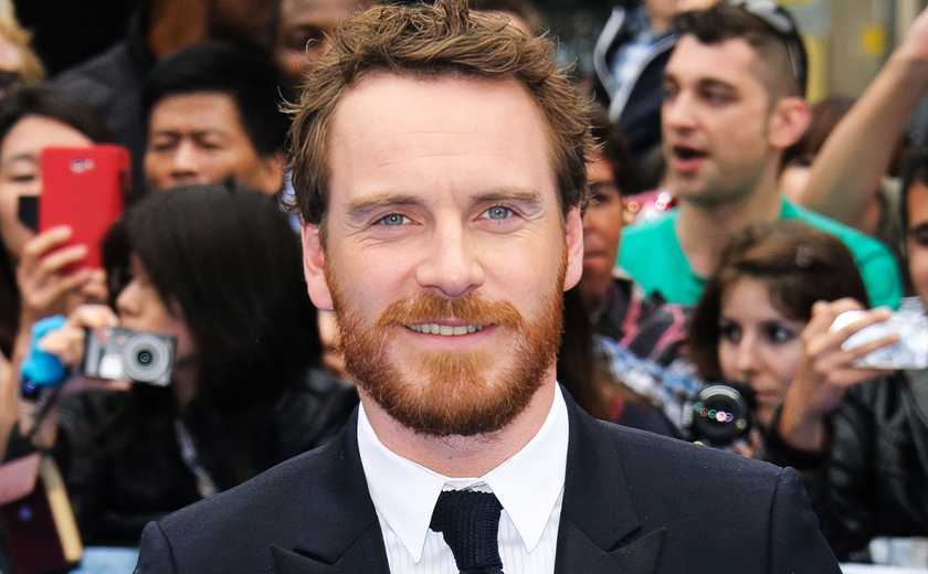 Michael Fassbender on the red carpet for Prometheus