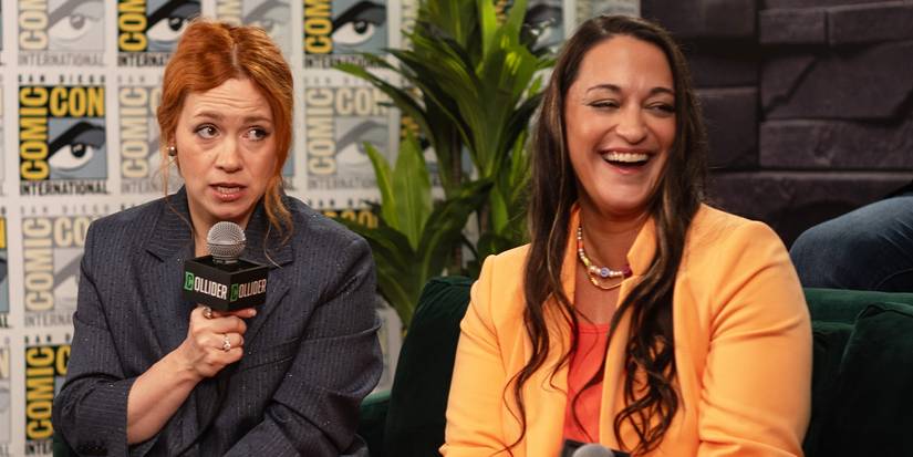 Alice Wetterlund and Sara Tomko at SDCC 2025 for Resident Alien Season 4